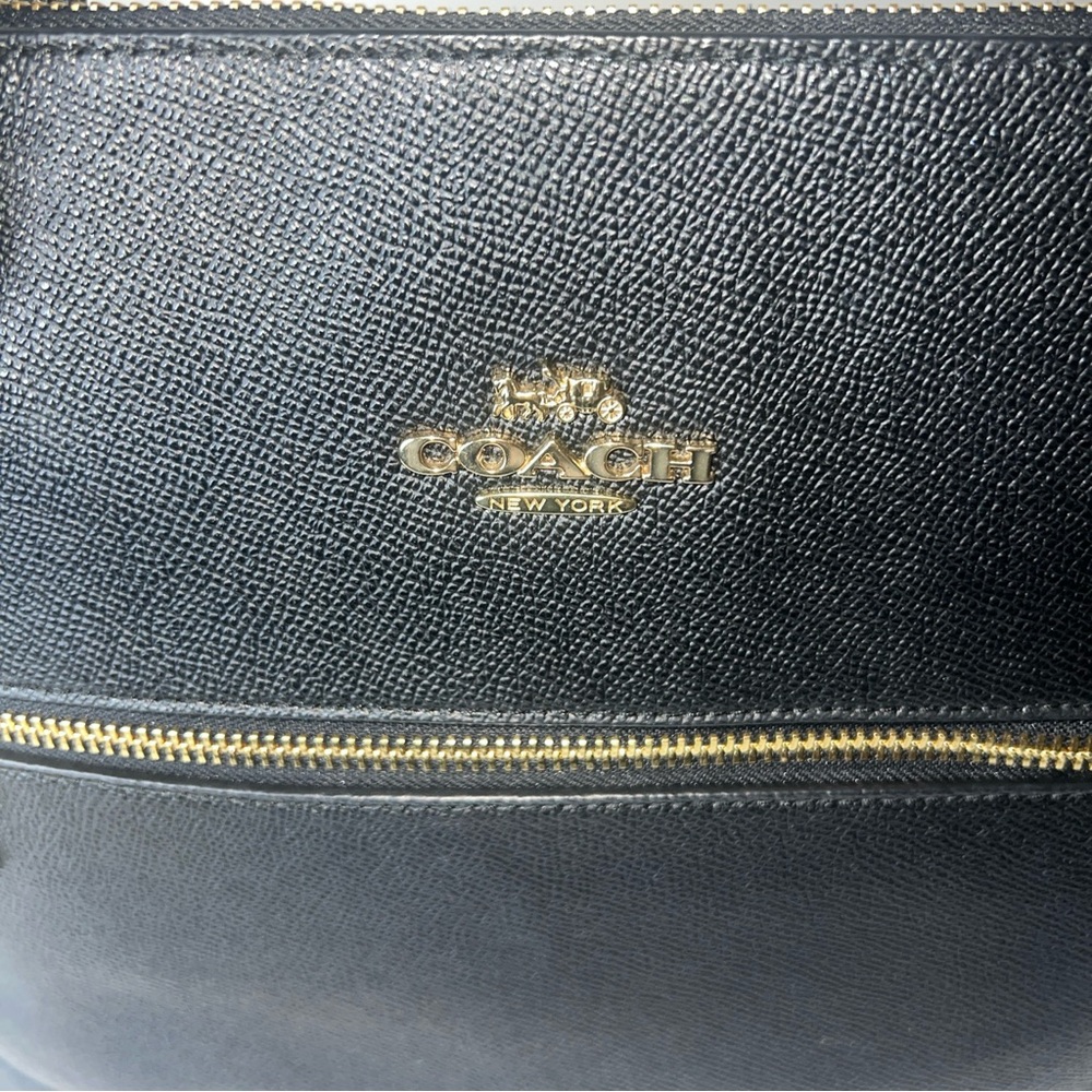 Coach Black Leather Tote Bag - Picture 9 of 10